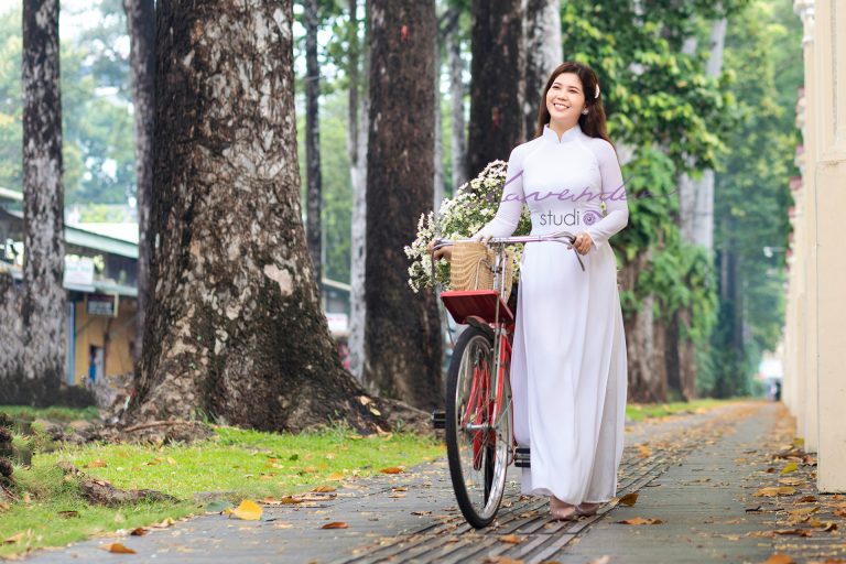 chụp ảnh áo dài đẹp tại Lavender